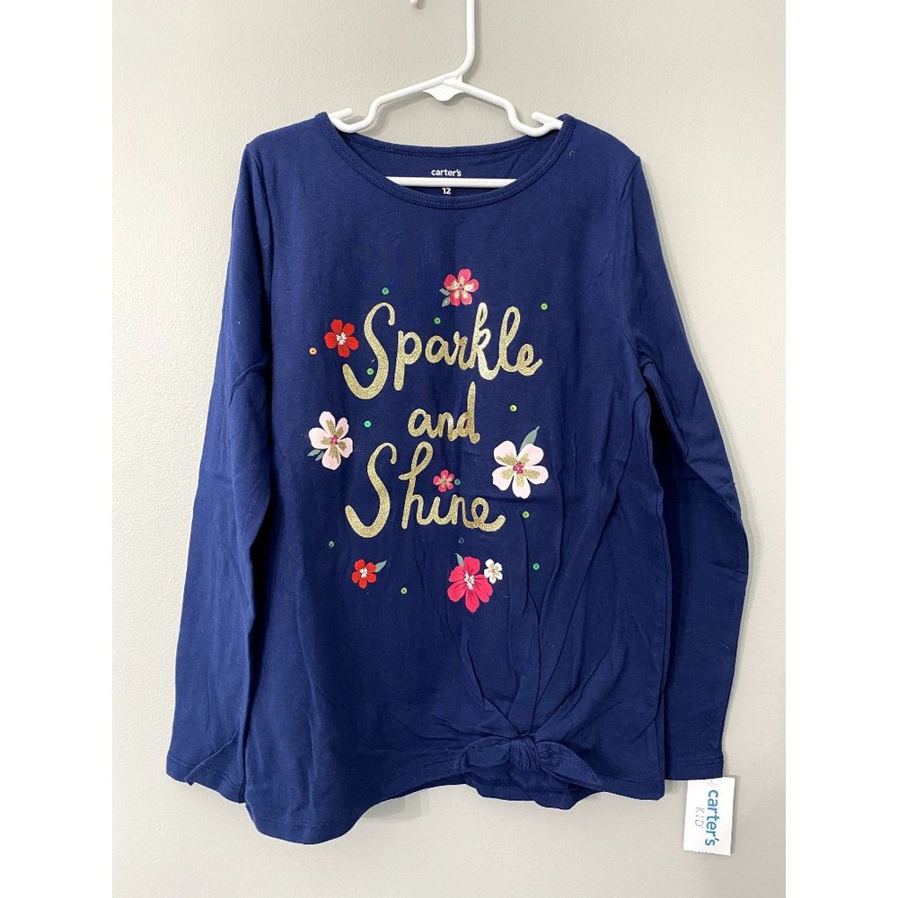 Carter's Kid Girl's Blue Long Sleeve Shirt